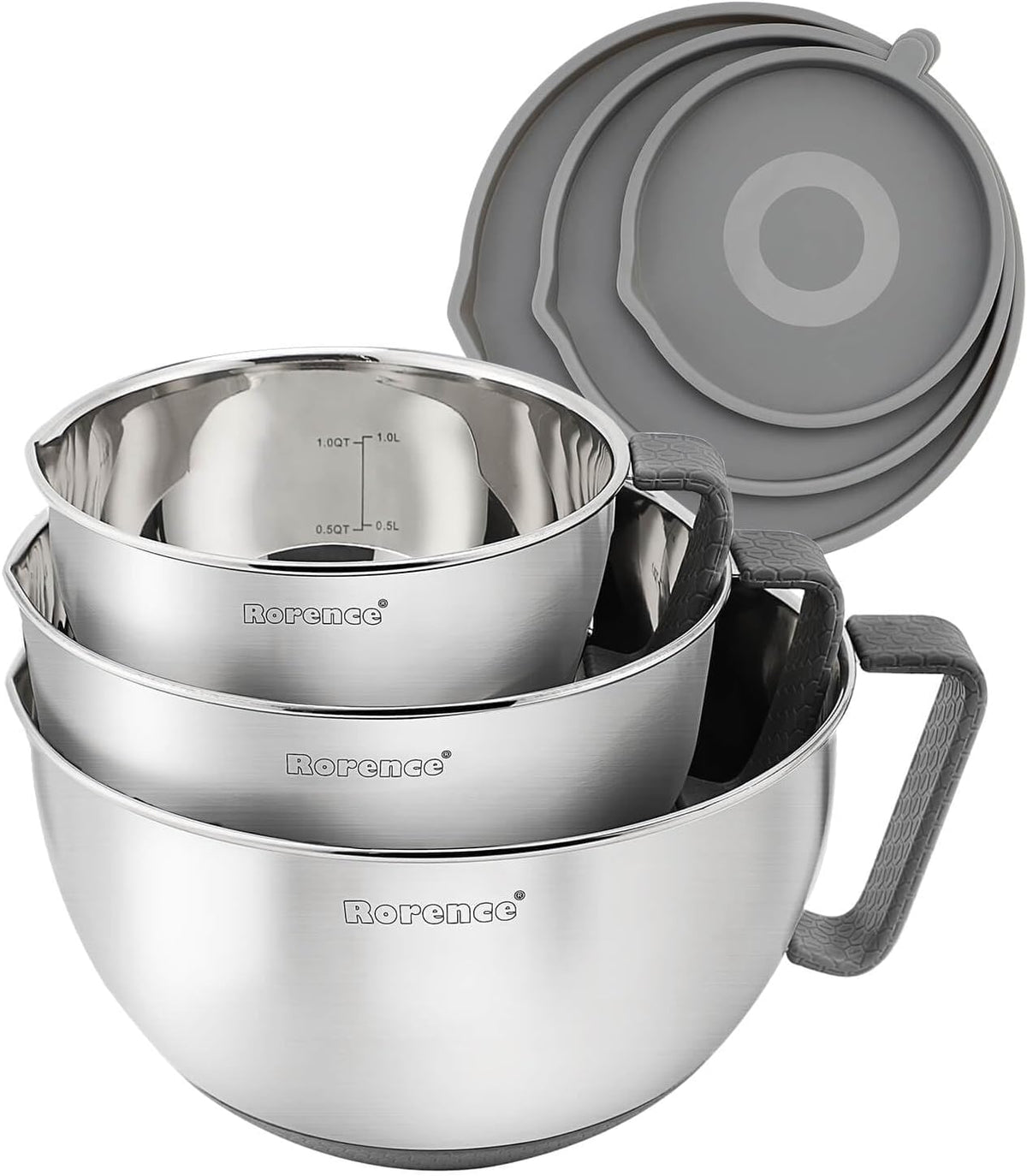 Rorence bol de mezcla inoxidable con chorro para verter con control