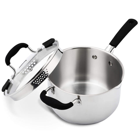 Olla Rorence 3,7 cuartos con tapa de vidrio para ver el cocinado.