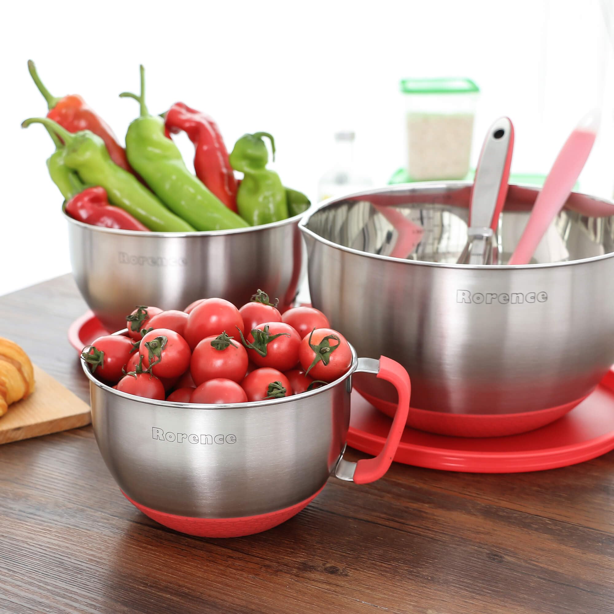 Rorence set de utensilios de silicona incluido para cocinar.