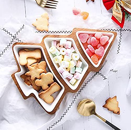 ROSE CREATE arbol navidad platos porcelana, ideales para aperitivos festivos