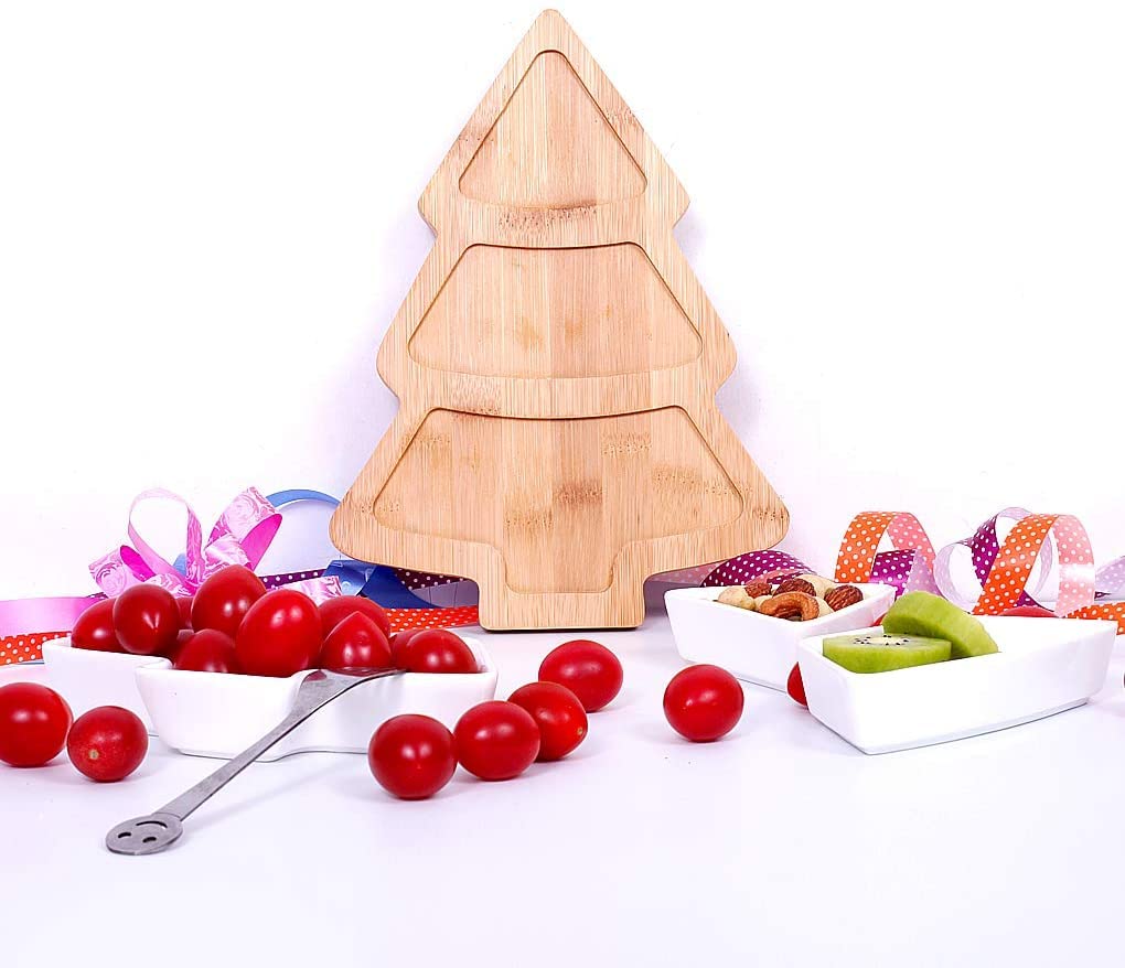 ROSE CREATE bandeja arbol bambú, base elegante para servir