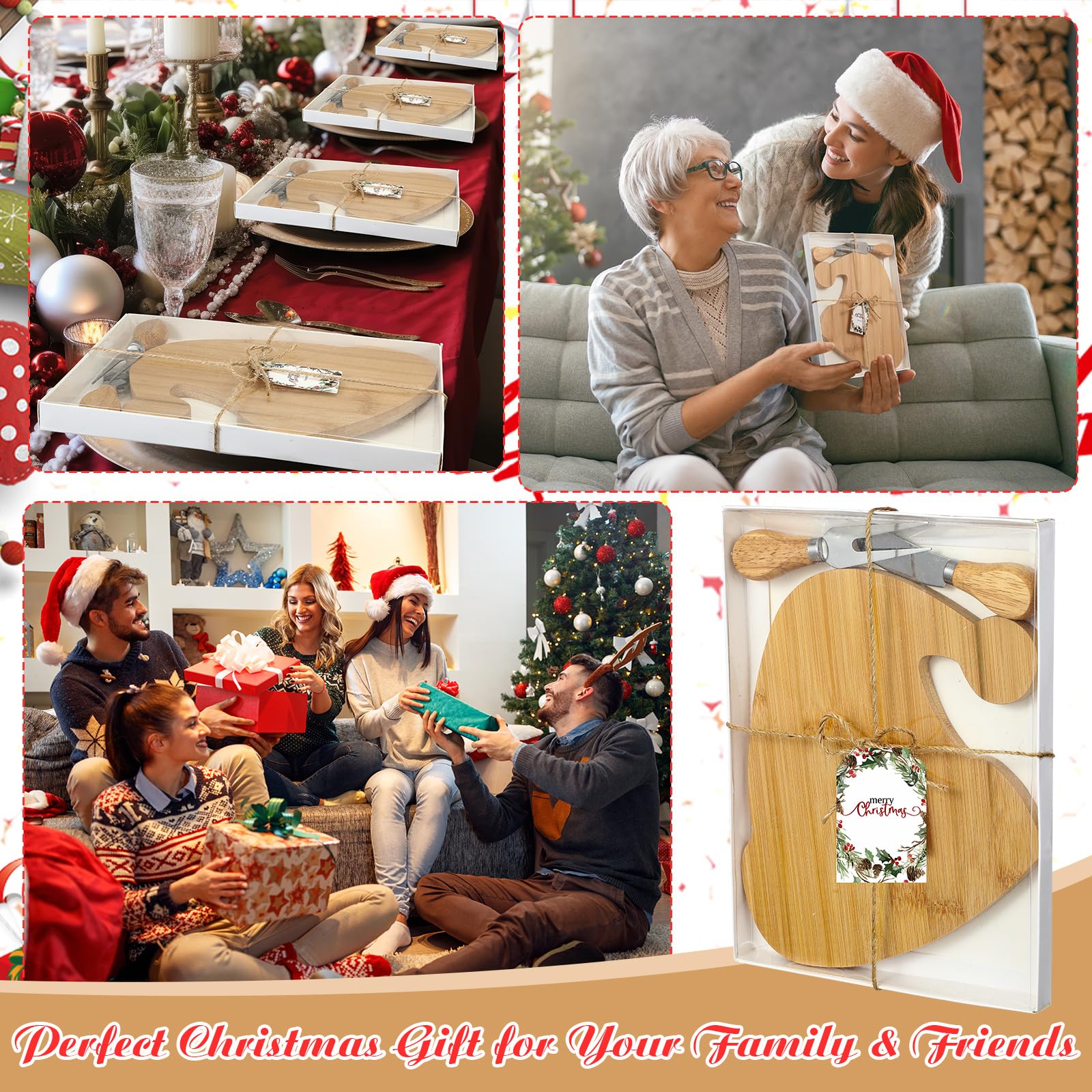 Roshtia etiquetas caja regalo Navidad, detalle perfecto