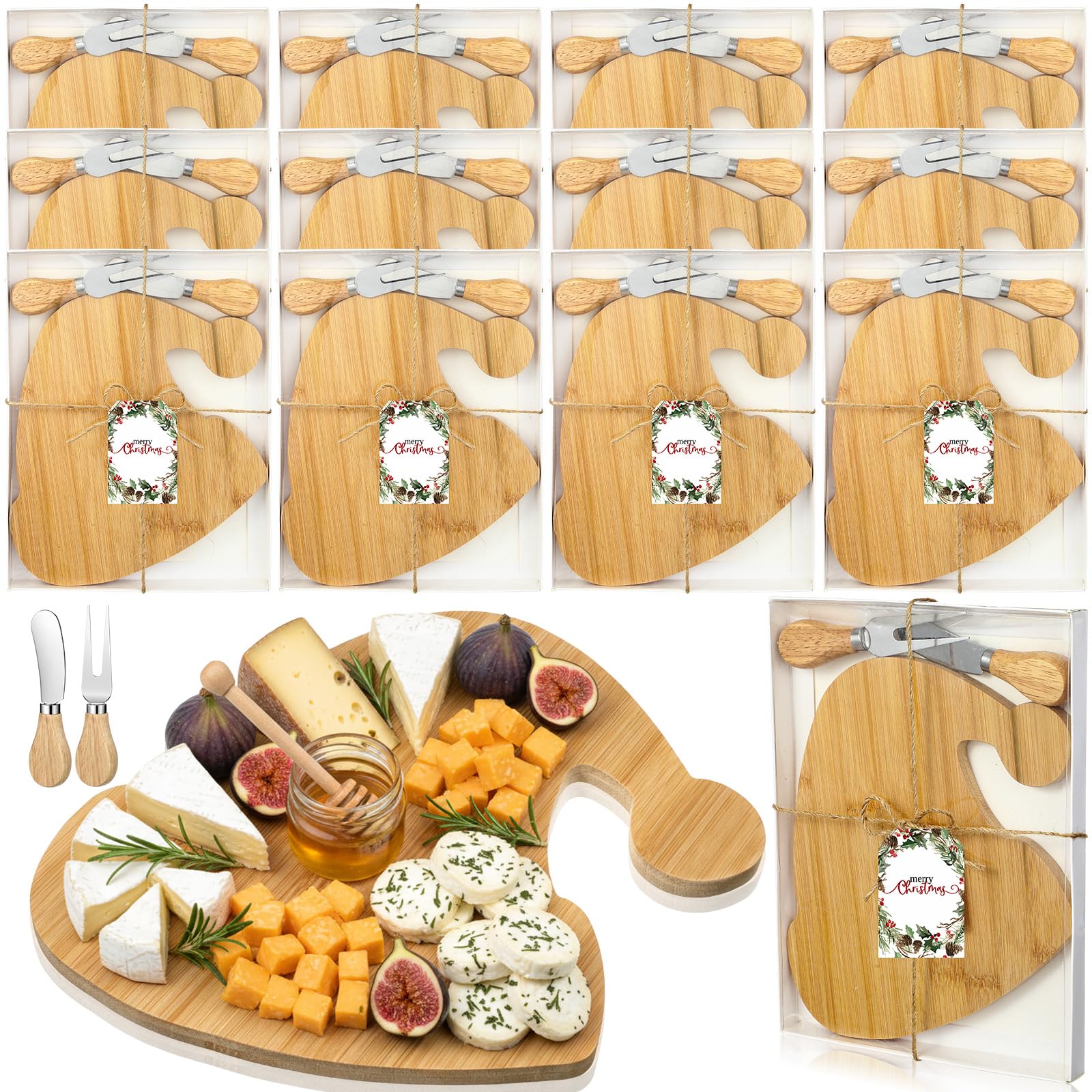 Roshtia tablero charcutería Navidad sombrero Santa, ideal para reuniones festivas