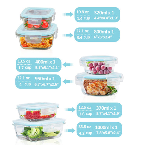 ROSOS contenedor rectangular 370 ml, diseño compacto para porciones pequeñas