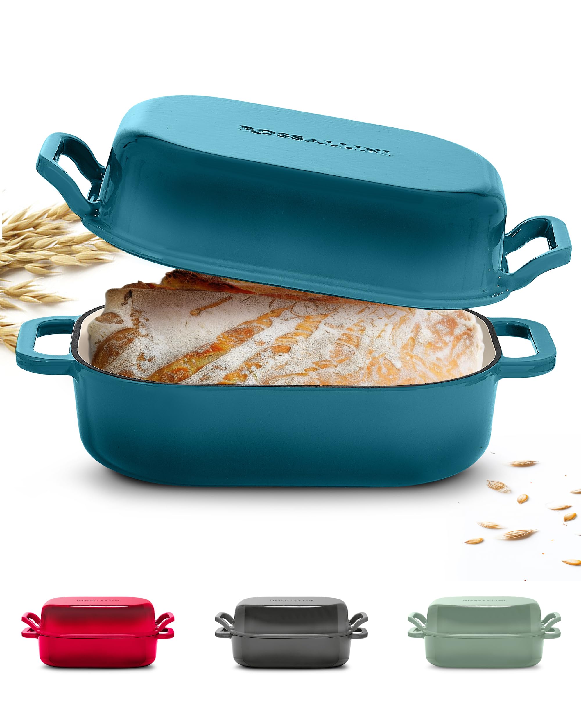 Horno Rossallini rectangular con cierre estrecho para pan uniforme.