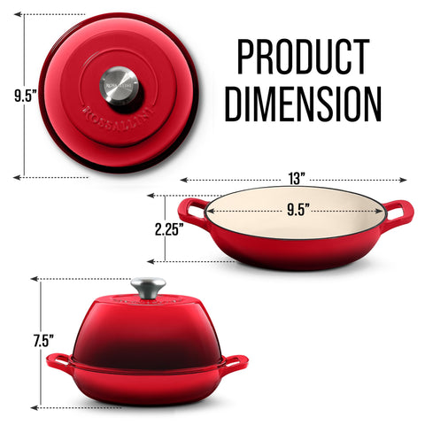 ROSSALLINI Acabado vibrante en rojo realza cualquier cocina.