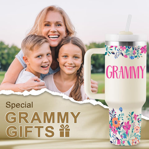 Vaso ROSTANTEN Grammy con mango ergonómico para transportar al trabajo o al gimnasio.