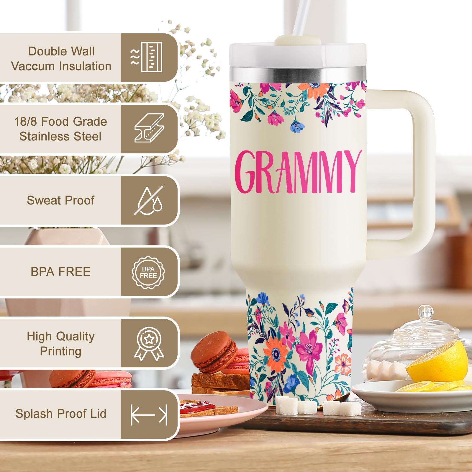 Vaso ROSTANTEN Grammy, cuerpo de acero inoxidable 18/8, resistente.