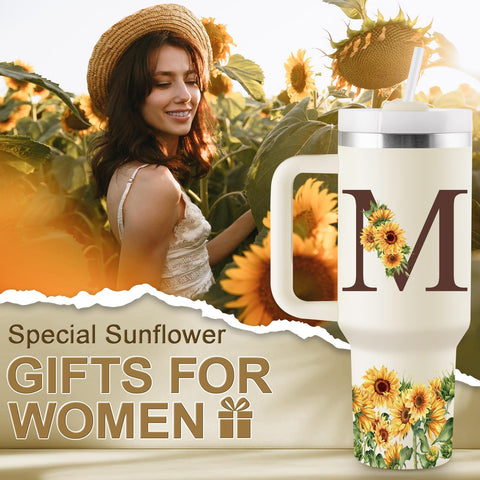 Detalle del girasol monograma Rostanten, regalo perfecto para ocasiones especiales.