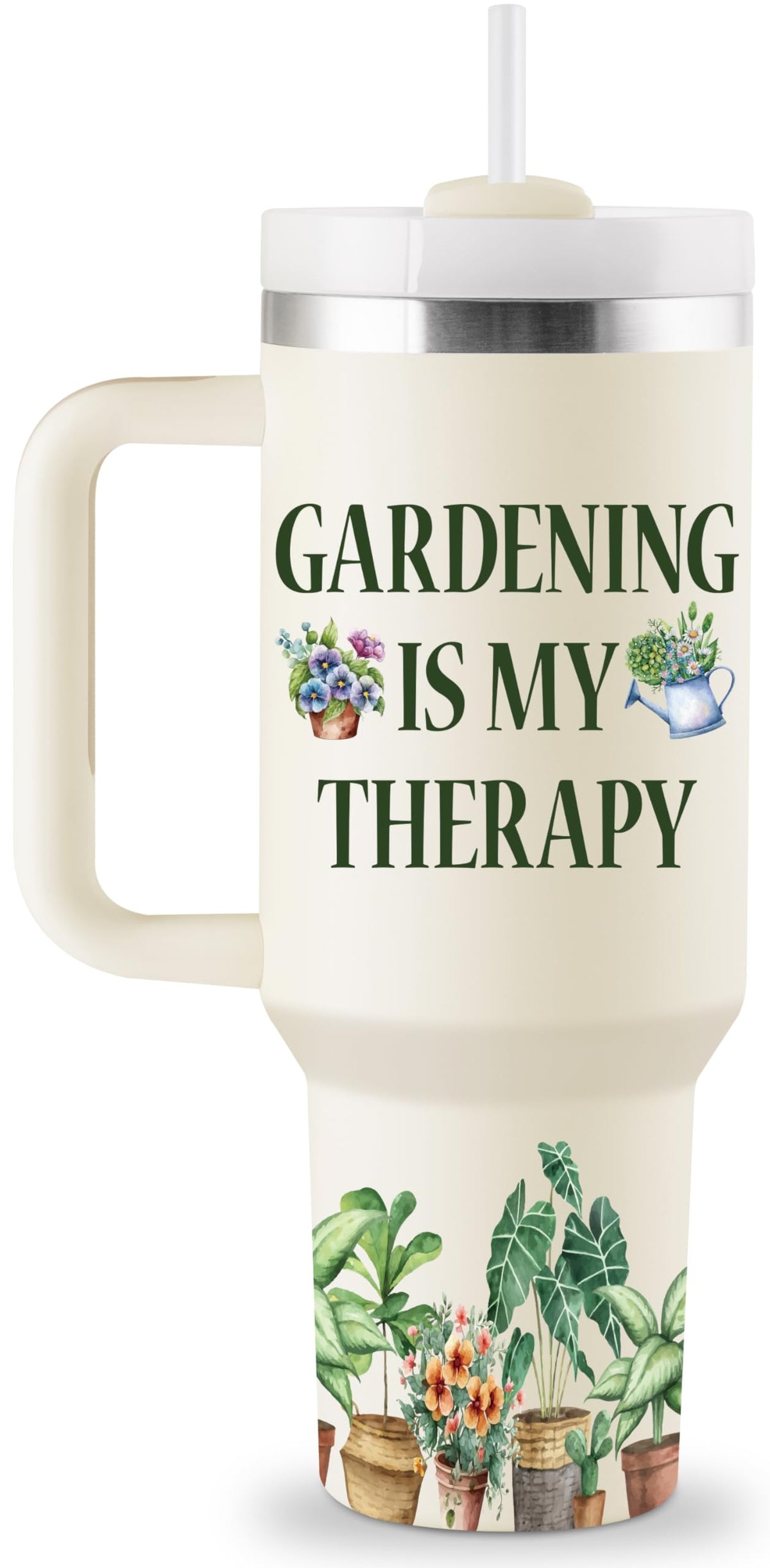 ROSTANTEN vaso termico 40oz con tapa, mantiene bebidas frías para jardinería.