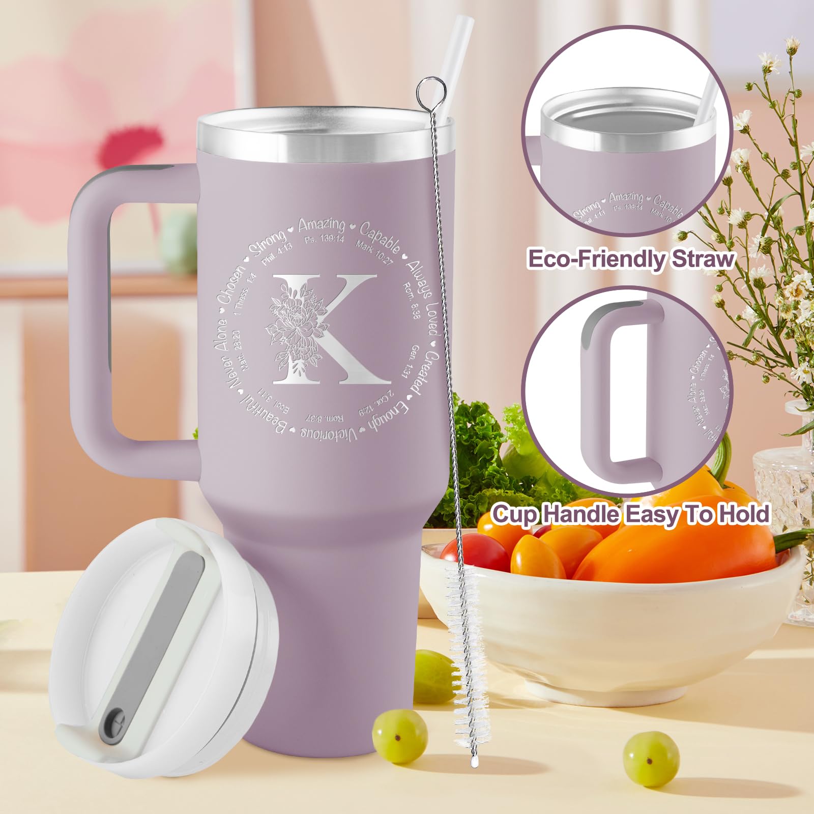ROSTANTEN Vaso térmico con mango ergonómico para llevar