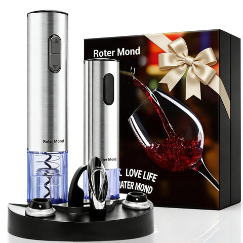 Roter Mond abre-vino eléctrico con base de carga para uso cómodo en casa.