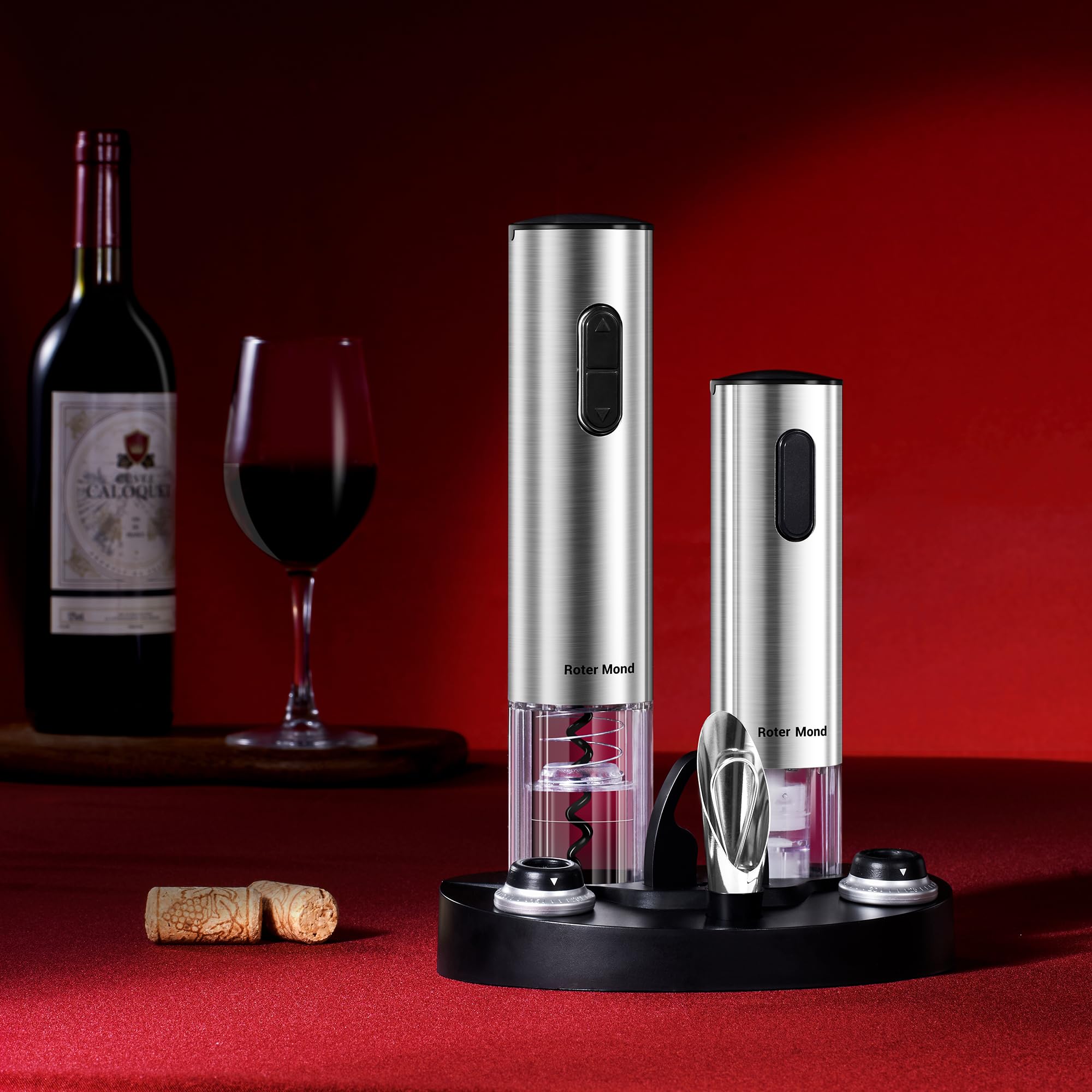 Roter Mond abre-vino eléctrico, apertura rápida de botella con un solo toque.