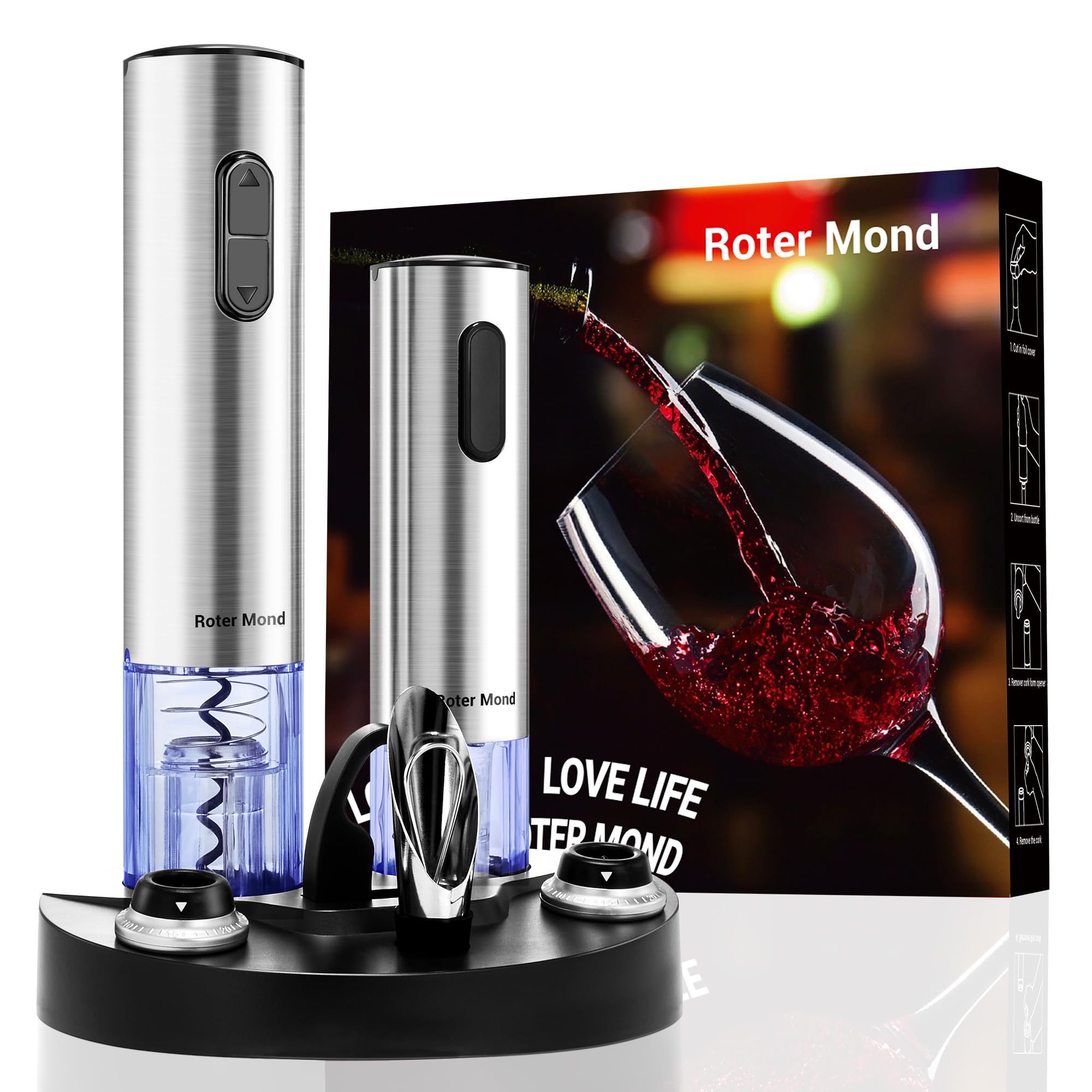 Roter Mond accesorios de vino incluidos, regalo ideal para amantes del vino.