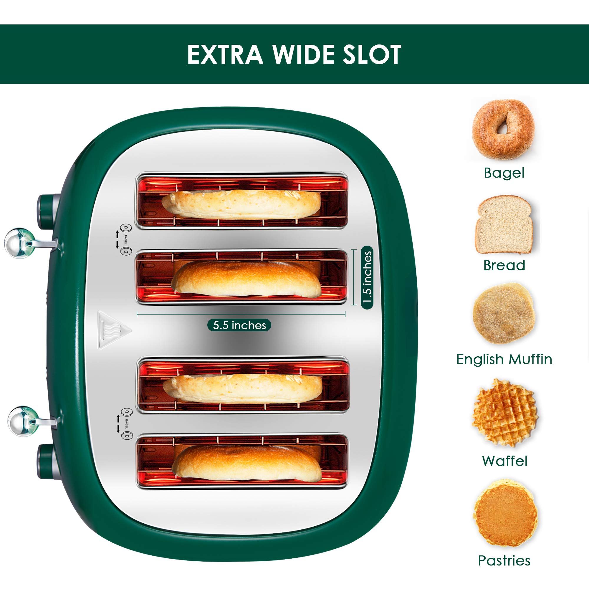 Roter Mond, 6 ajustes de tostado para obtener dorado a tu gusto.