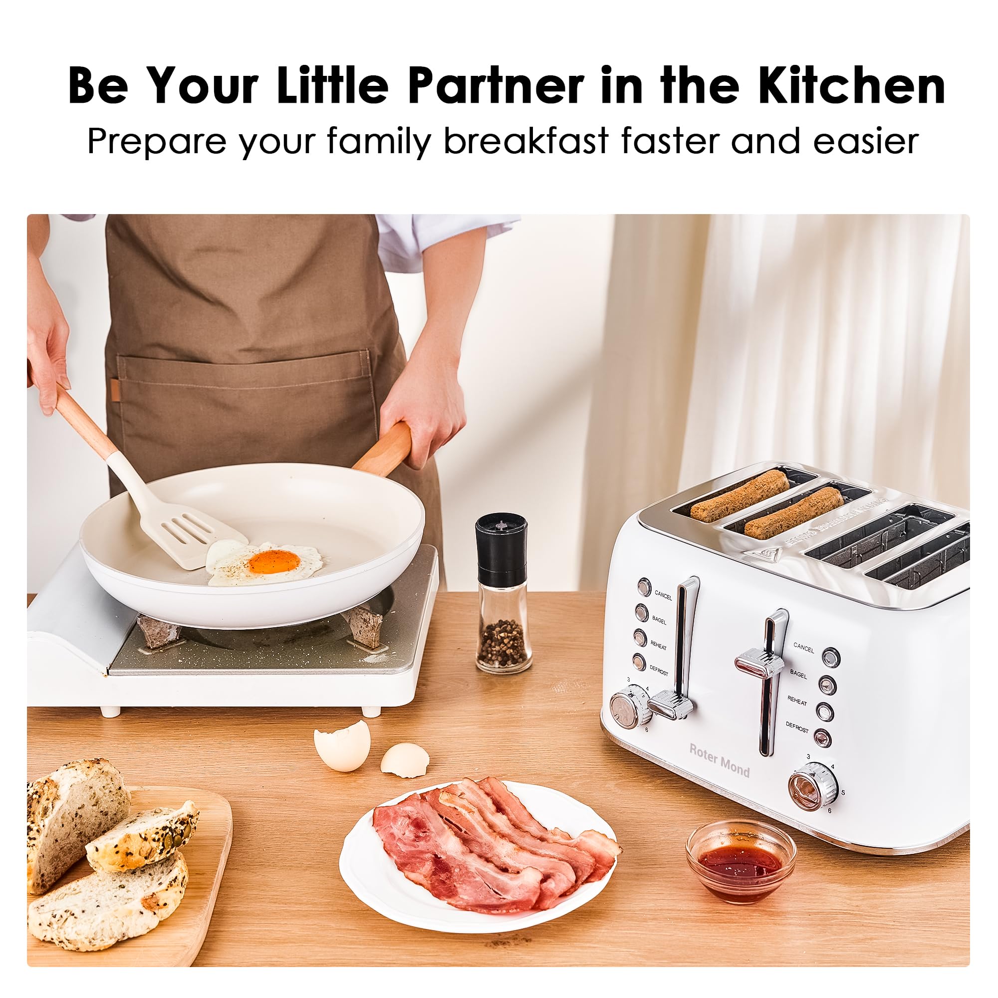 Diseño retro en acero inoxidable de la Tostadora Roter Mond.