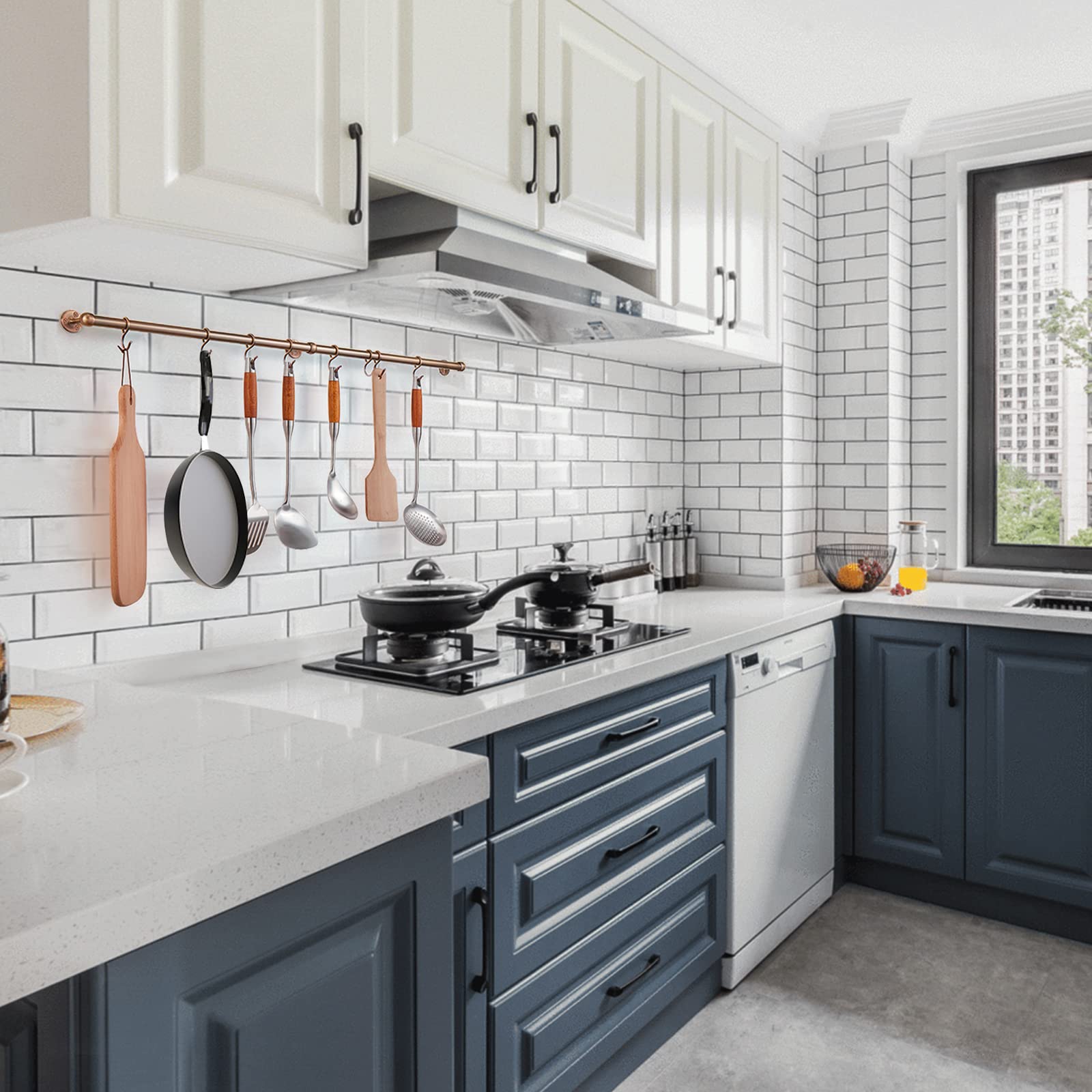 ROTHLEY gancho-s-ajustables: organización flexible para utensilios de cocina