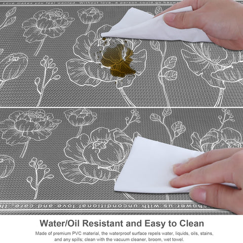 ROTTOGOON alfombra de cocina resistente al agua protege el suelo y facilita limpieza
