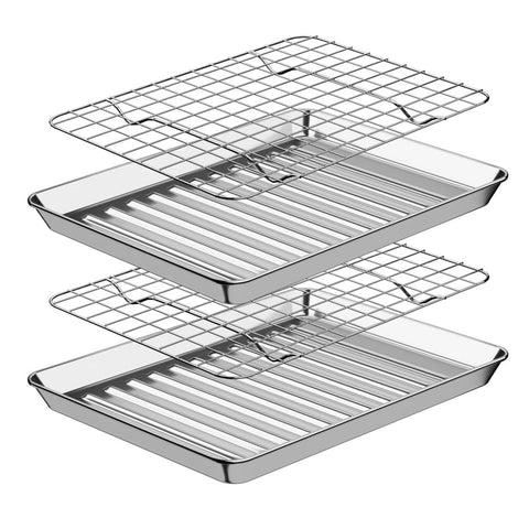Bandeja Rottay 9x7, acero inoxidable, horneado uniforme para galletas