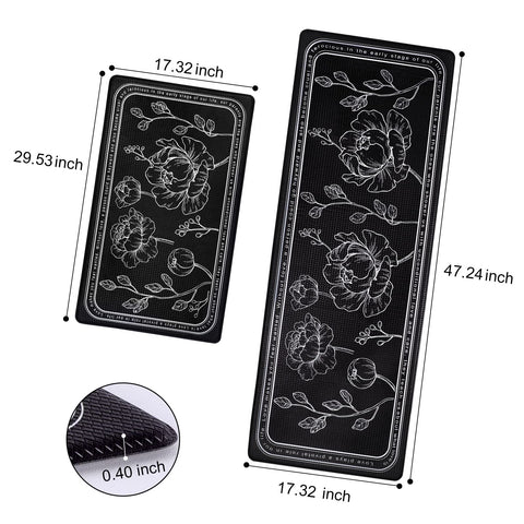ROTTOGOON alfombra cocina anti-fatiga, conjunto de dos para la cocina