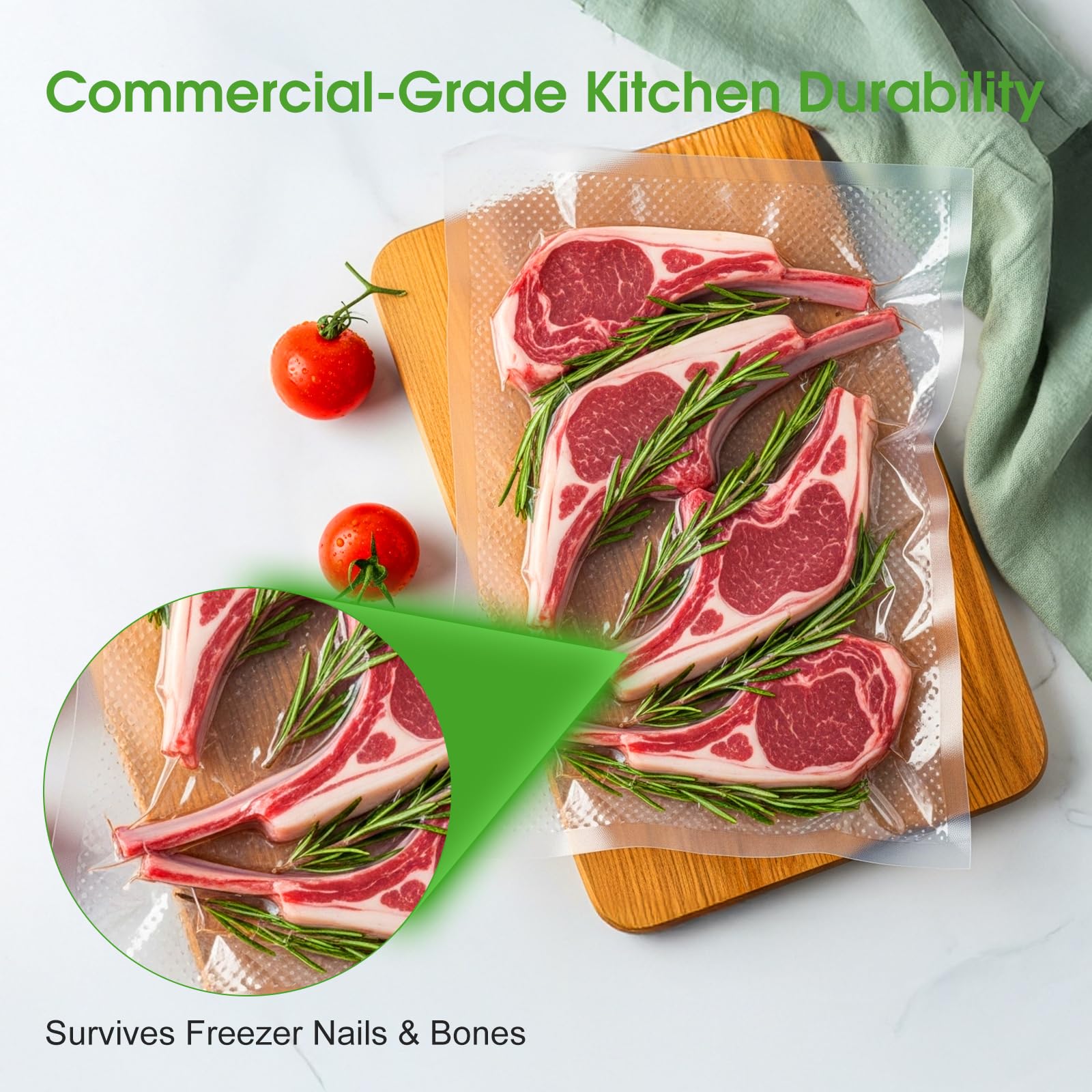 Conserva sabor y humedad para mantener la calidad.