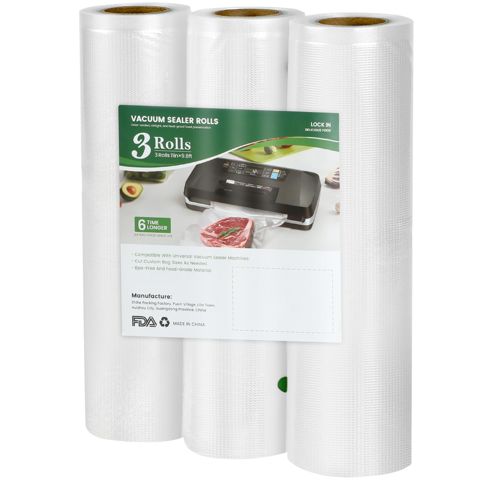Bolsas ROUUO 11x10 para almacenamiento eficiente de alimentos.
