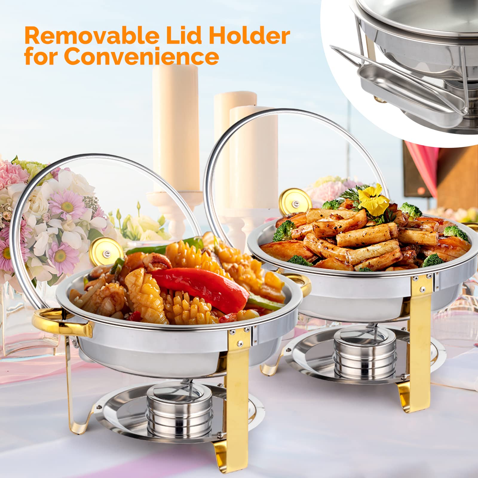 ROVSUN bandeja de agua 5QT para mantener la comida adecuada.