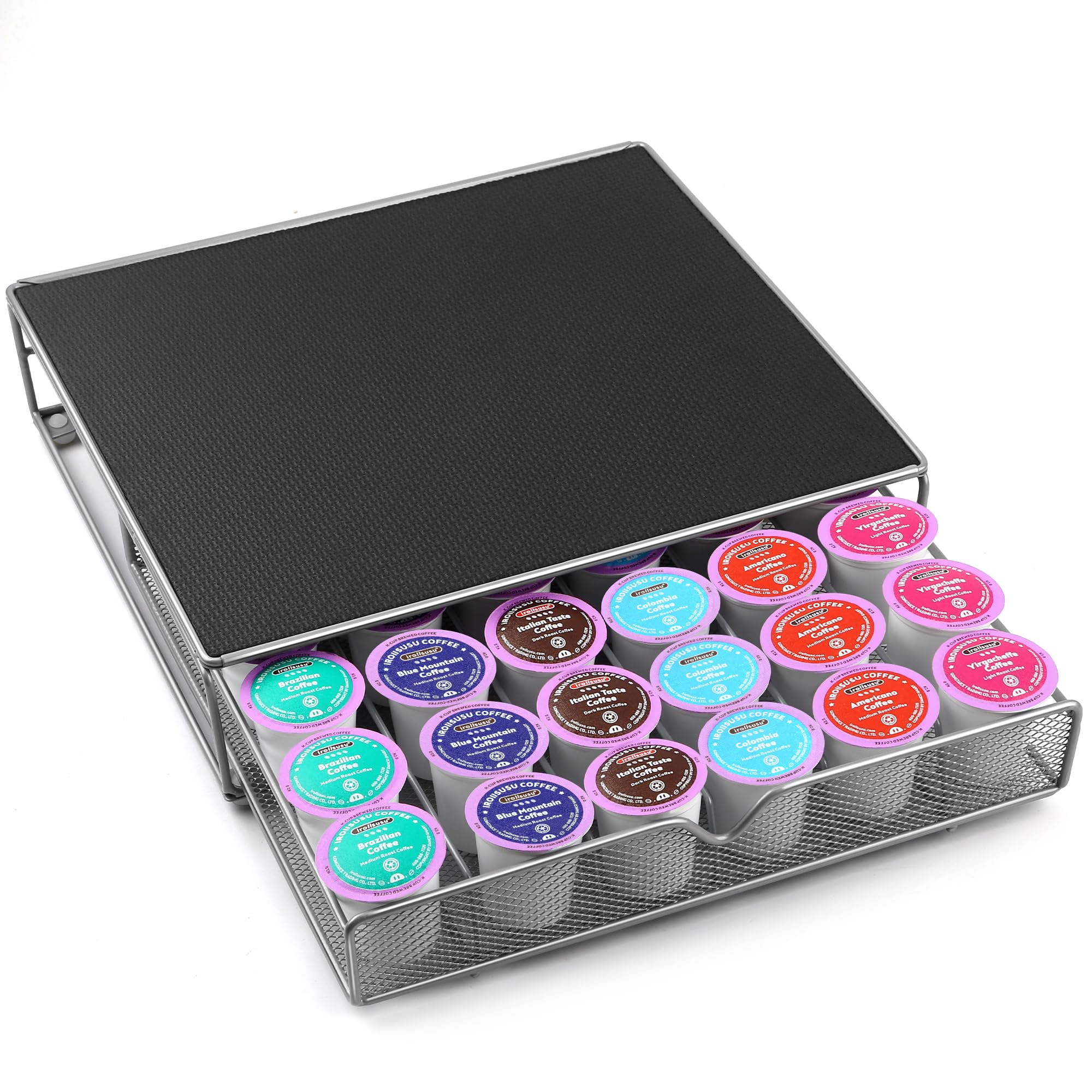 ROWISE bandeja cajón café 36 cápsulas K-Cup para organización eficiente.