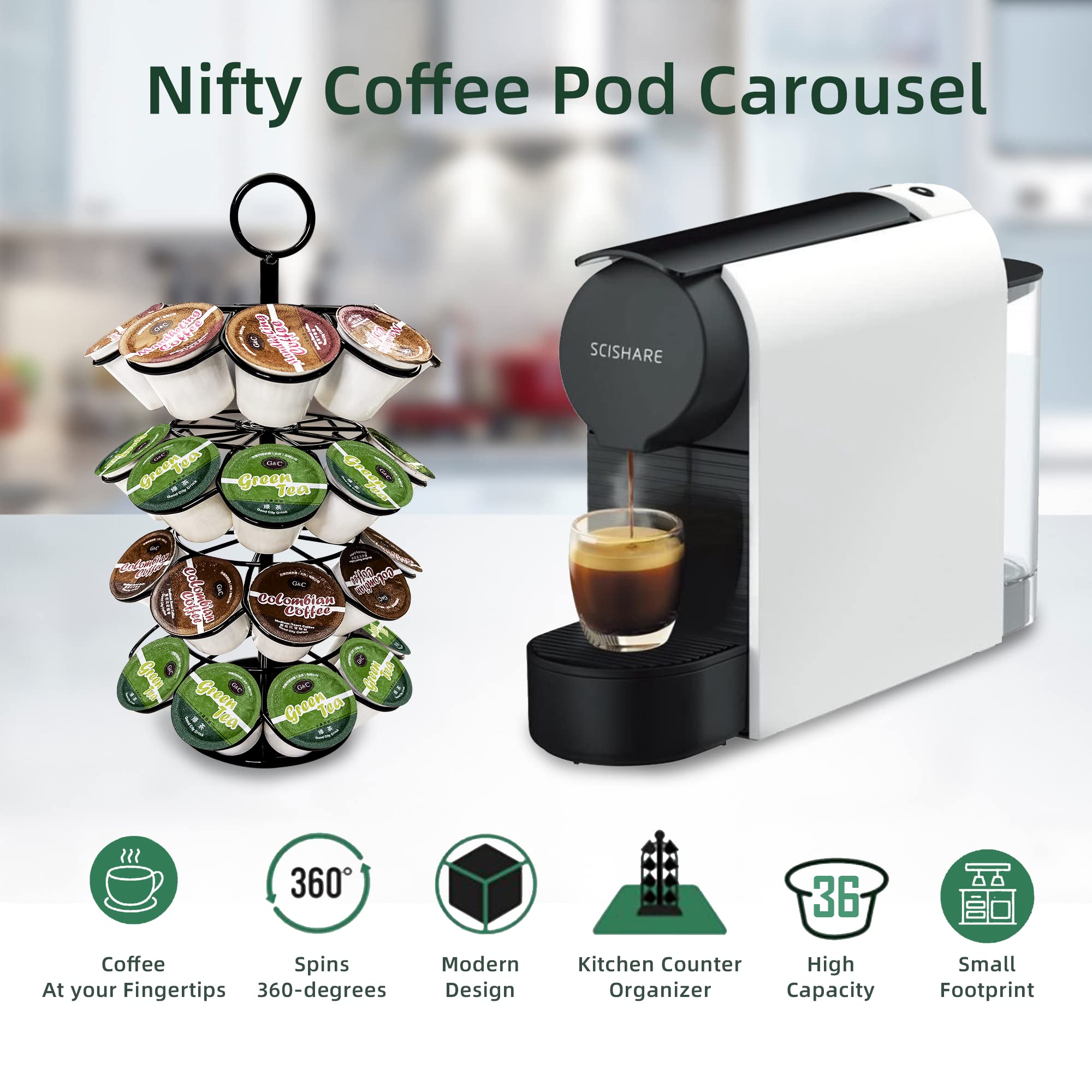 ROWISE base-rotatoria-360-grados permite girar para ver y seleccionar sabores.
