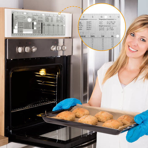 Regla Roxiuc de acero inoxidable, duradera para uso diario en cocina.