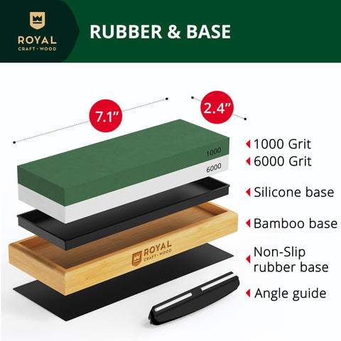 Base de bambú antideslizante de ROYAL CRAFT WOOD para mayor seguridad