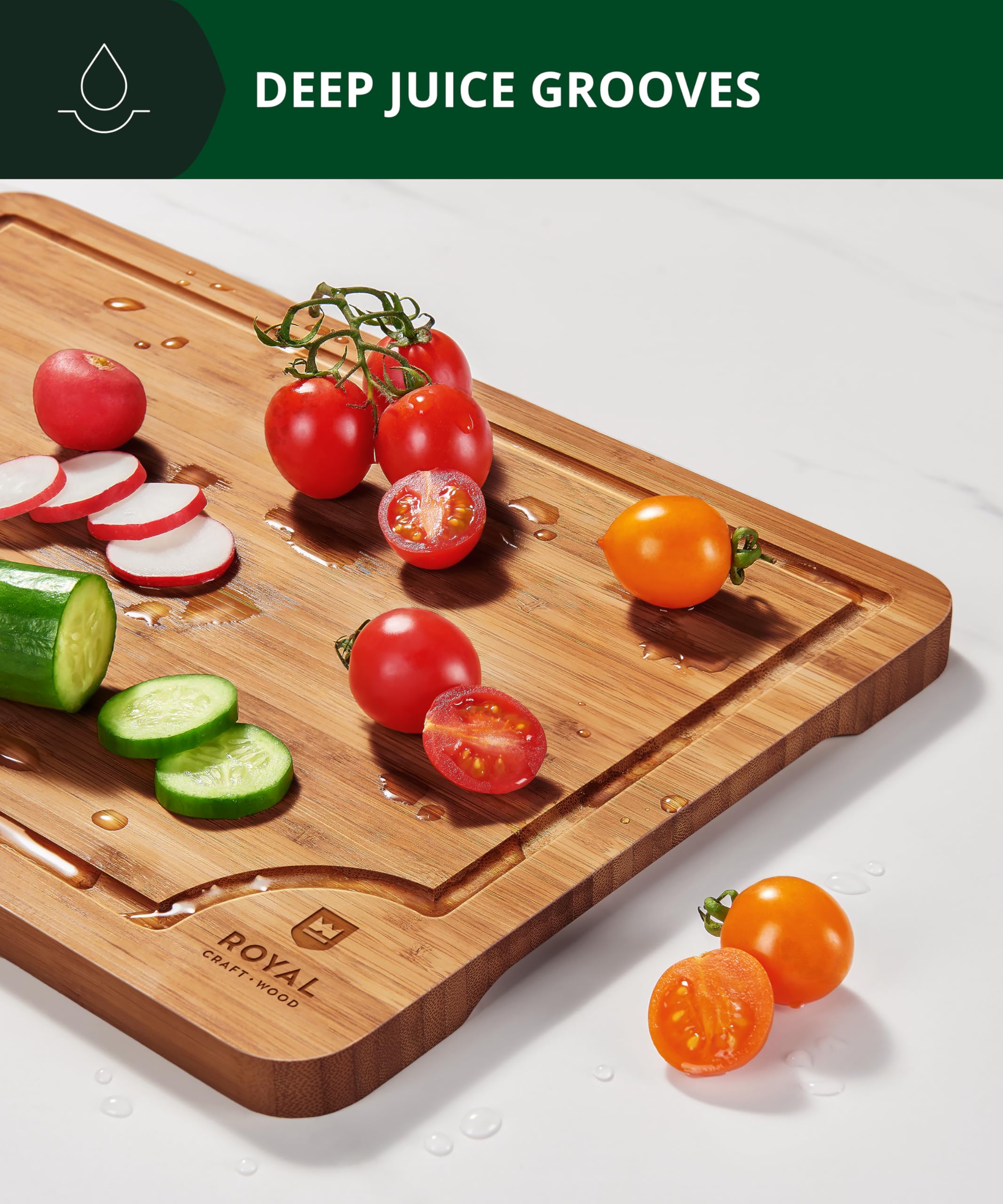 ROYAL CRAFT WOOD canal de jugo profundo para mantener limpio