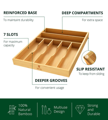 ROYAL CRAFT WOOD capacidad-almacenaje, admite más cubiertos sin abarrotar