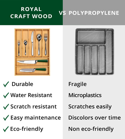 ROYAL CRAFT WOOD despensa-organizador-cubiertos, ideal en cajón