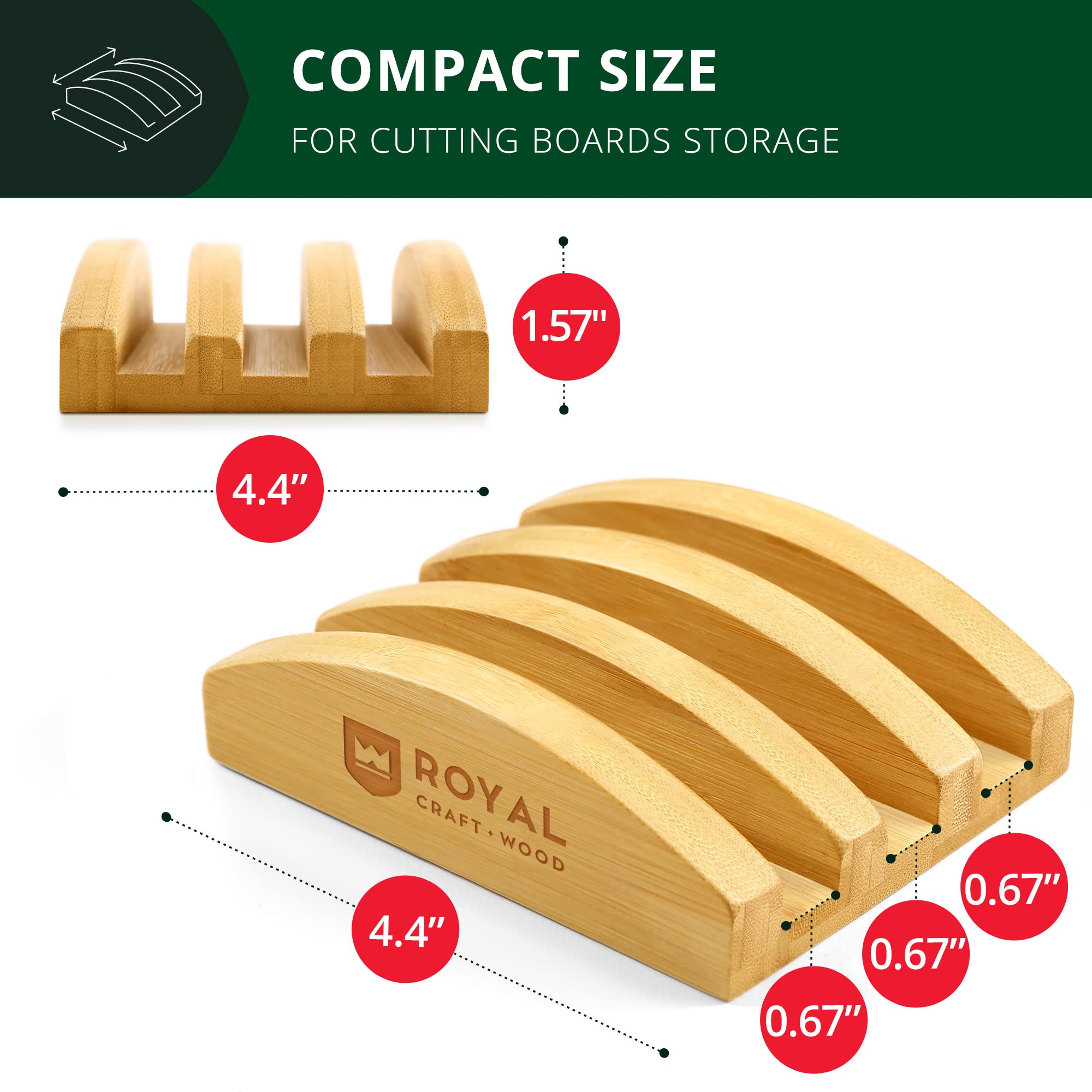 ROYAL CRAFT WOOD detalle de grosor 0,6 pulgadas para tablas