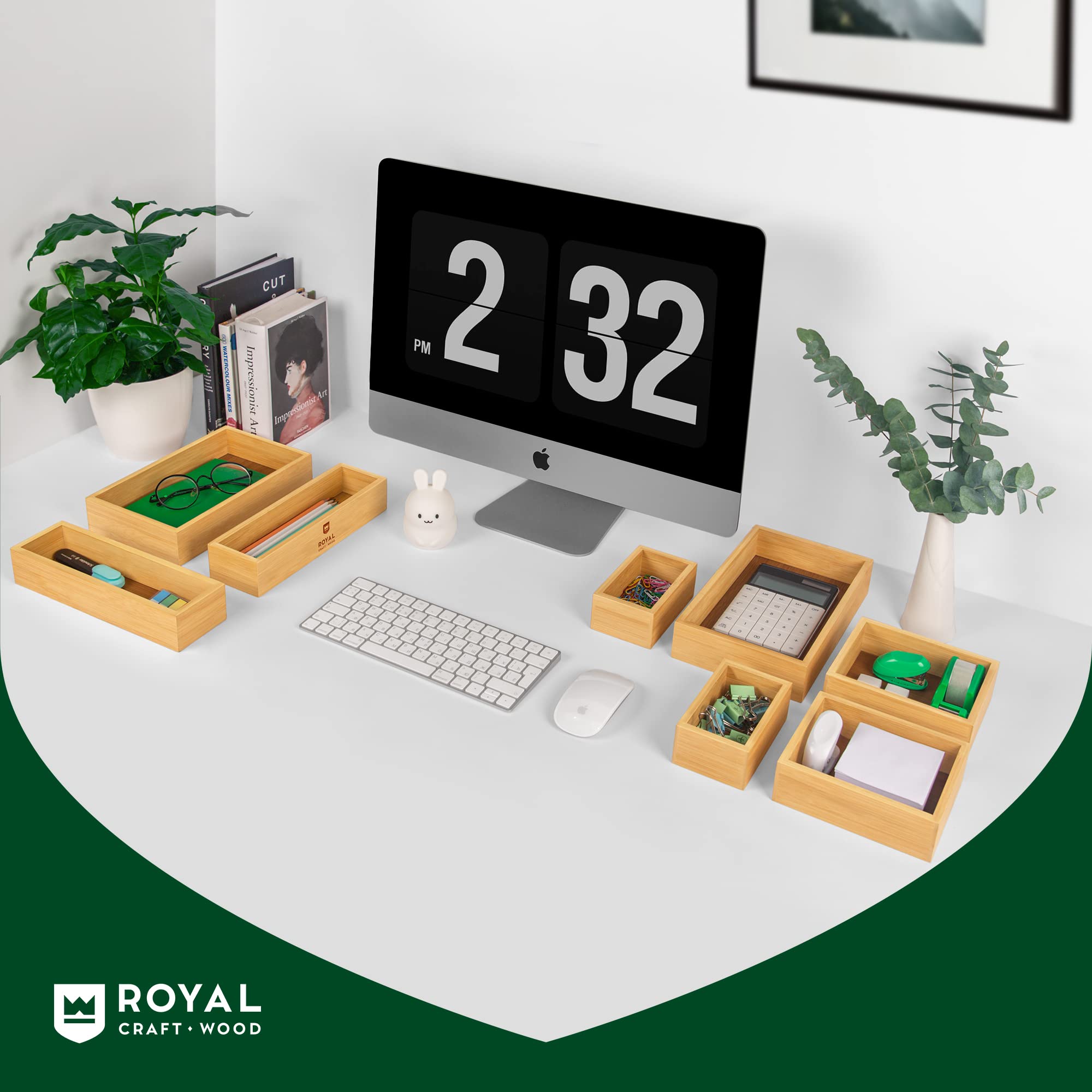 Diseño minimalista en bambú ROYAL CRAFT WOOD para encimeras y cajones.