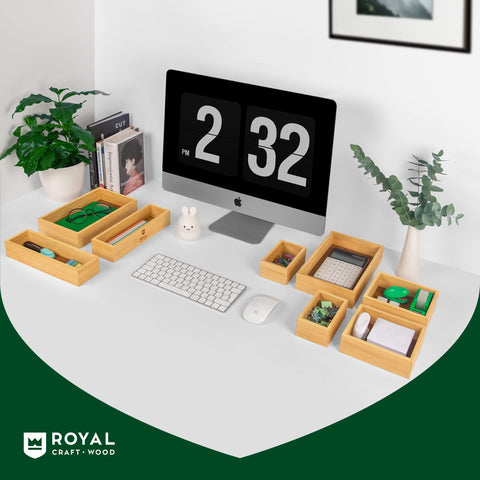 Diseño minimalista en bambú ROYAL CRAFT WOOD para encimeras y cajones.