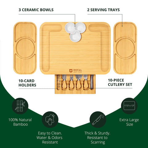 Juego de cuchillos Royal Craft Wood para cortar quesos con precisión.