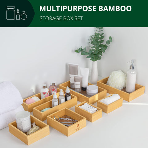Solución de baño en bambú para pequeños accesorios de ROYAL CRAFT WOOD.