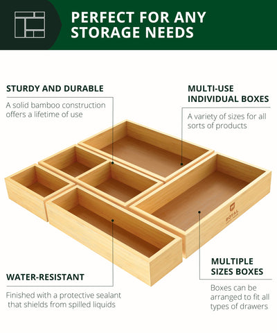Organizadores de escritorio ROYAL CRAFT WOOD, solución compacta para suministros pequeños.