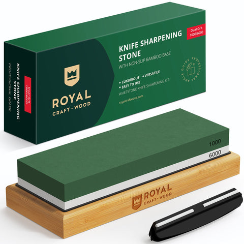 ROYAL CRAFT WOOD piedra de afilar 1000/6000 para cuchillos con precisión