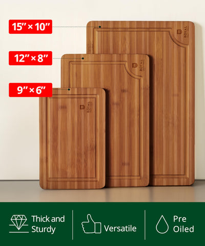 ROYAL CRAFT WOOD tabla con asas laterales para servir