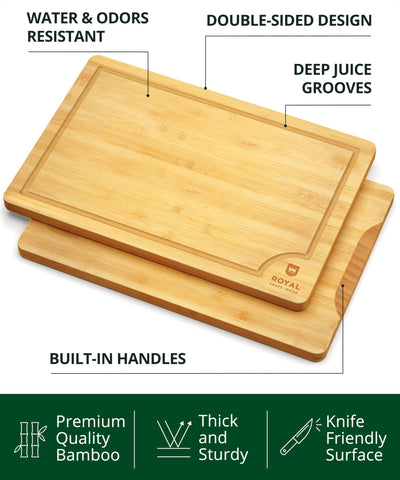 ROYAL CRAFT WOOD L, tabla corte grande para preparar ingredientes con facilidad.