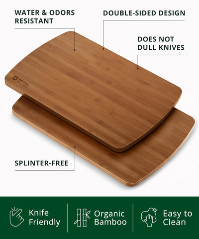 ROYAL CRAFT WOOD: Tabla de cortar mediana 12x8 pulgadas para porciones y aliños.