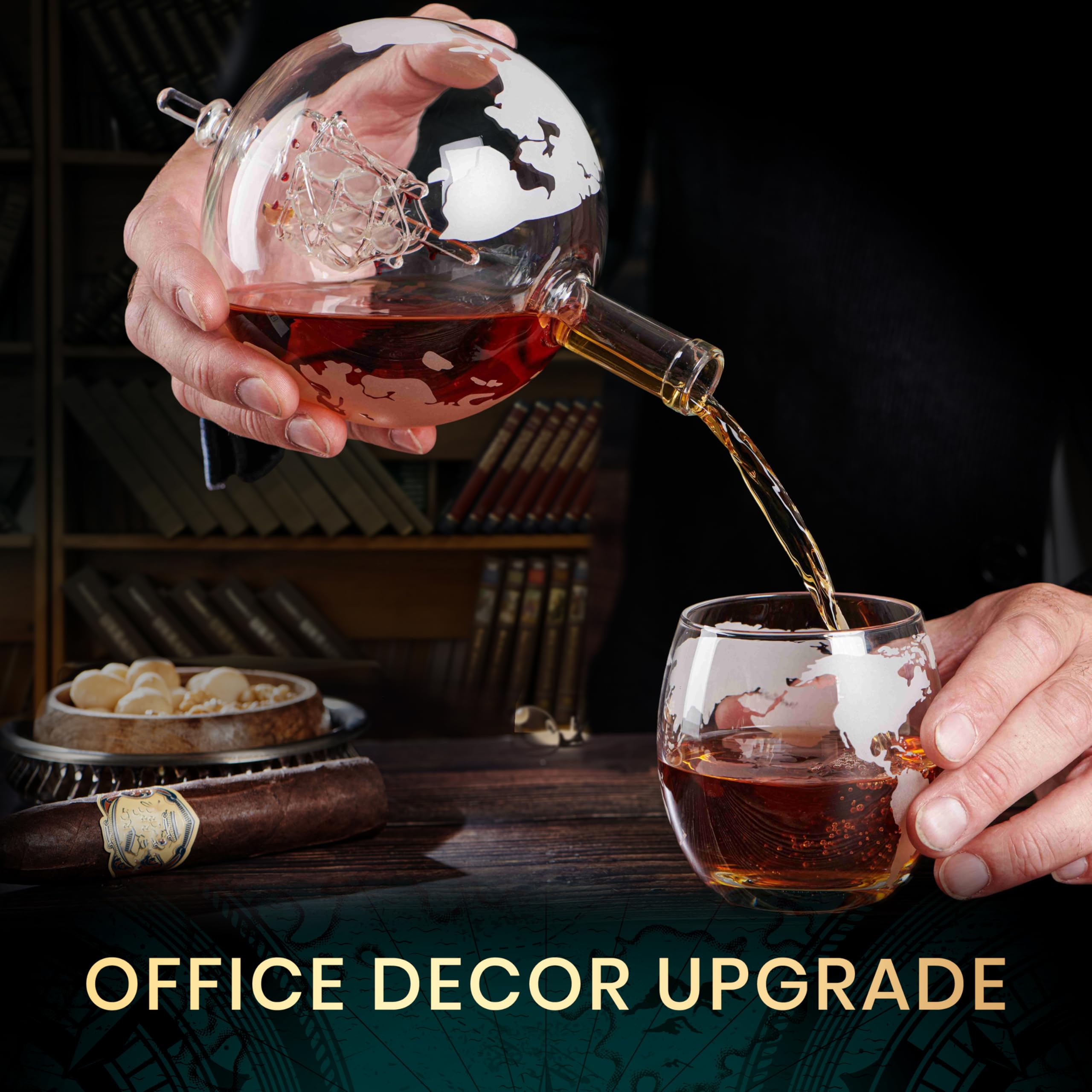 Royal Reserve vasos con mapa grabado realzan la experiencia de degustación
