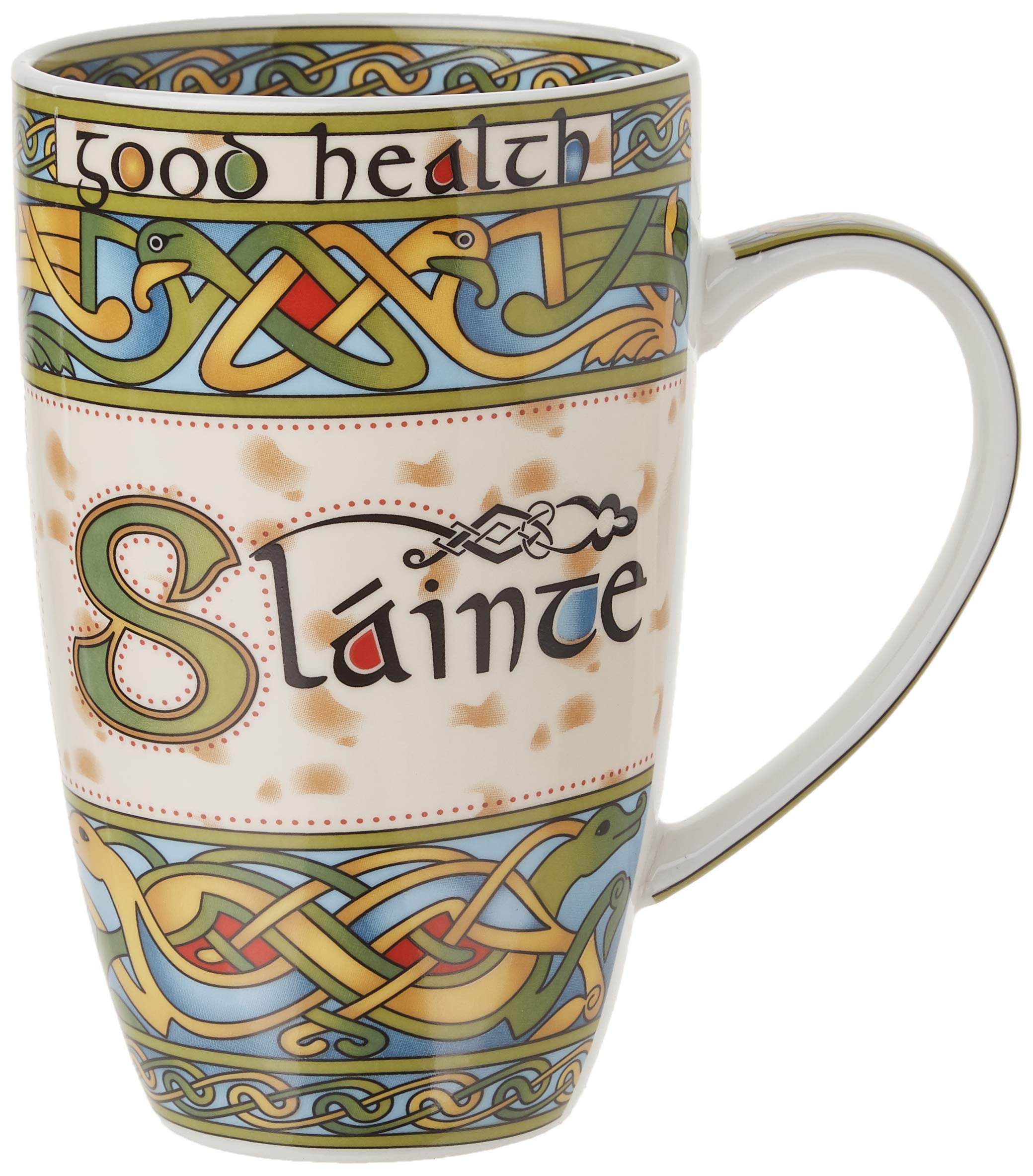 Taza Royal Tara Slainte con tejido irlandés, ideal para tu té diario.