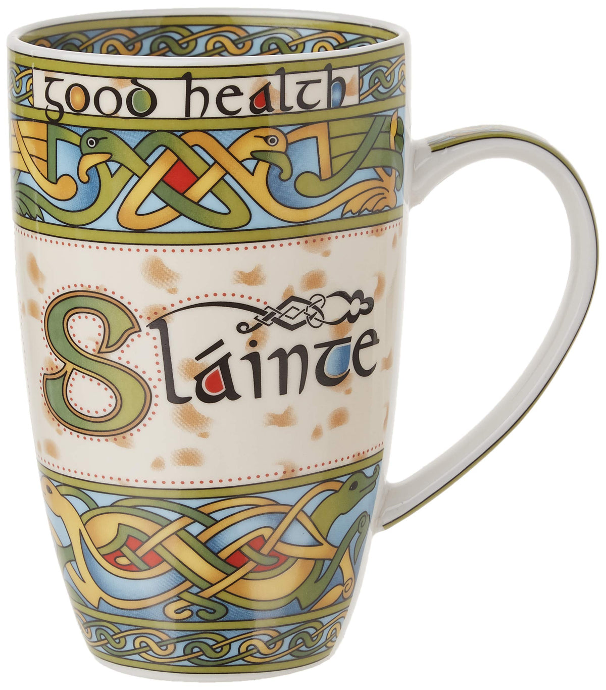 Taza Royal Tara Slainte con tejido irlandés, ideal para tu té diario.
