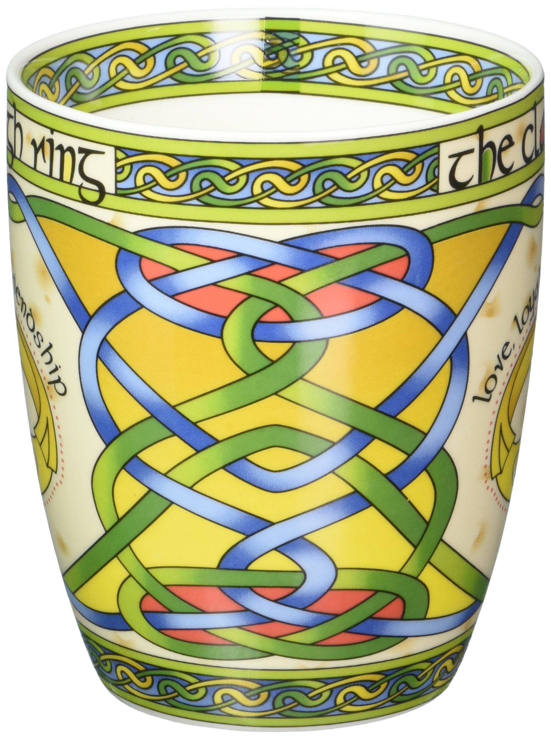 Royal Tara Taza Claddagh con arte celta y bendición irlandesa, regalo ideal.