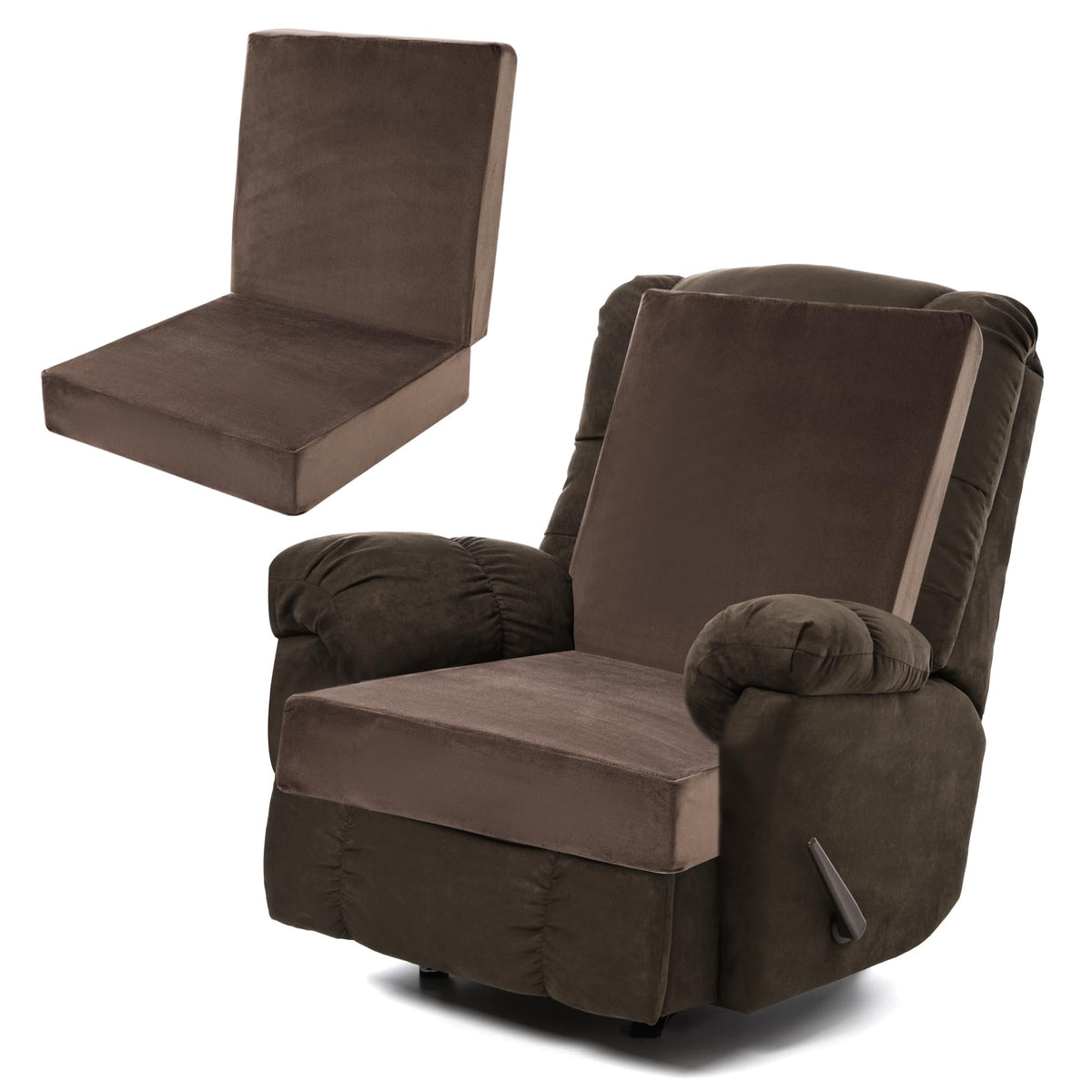 ROYALAY cojín de asiento reclinable de 4 pulgadas para mayor comodidad.