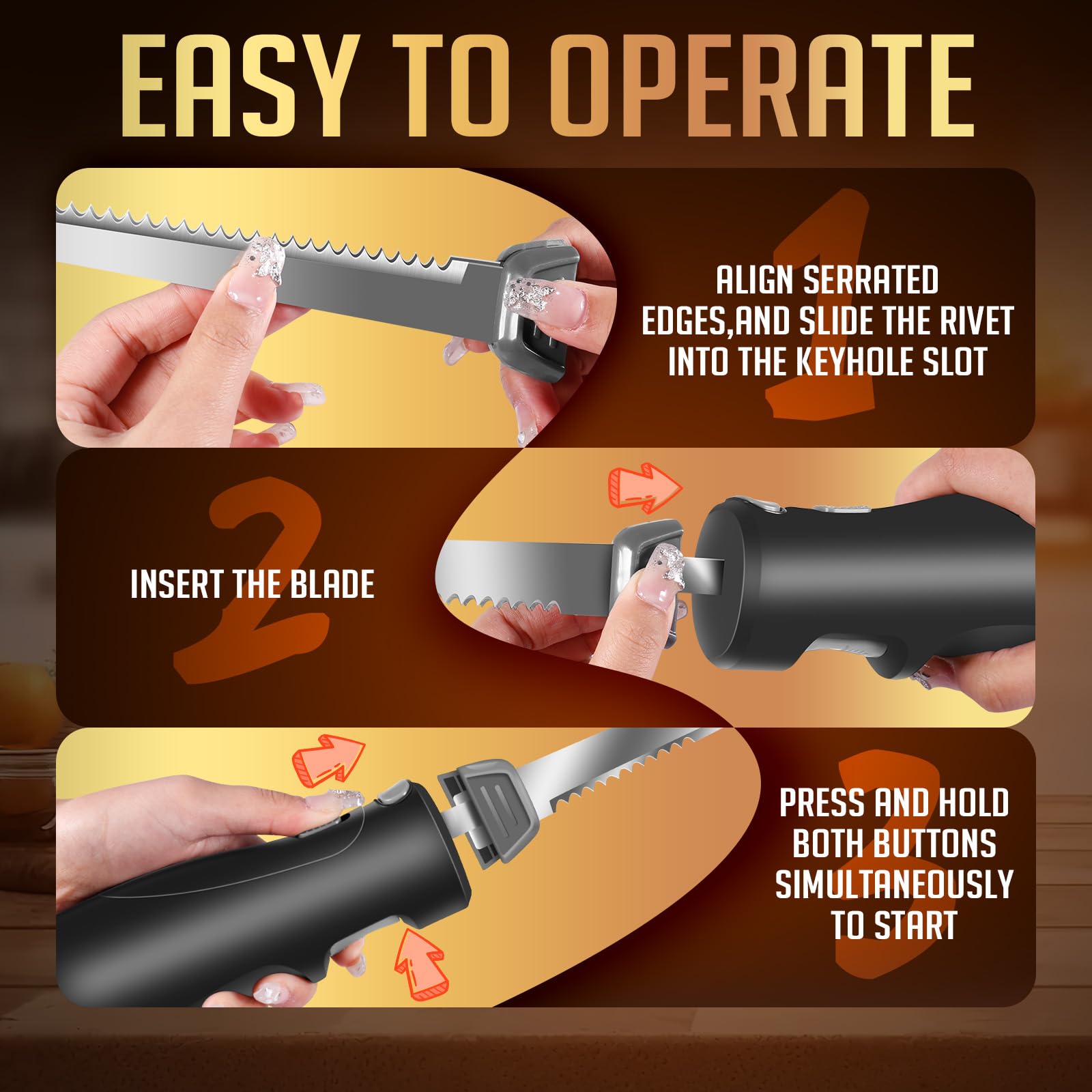 Royalsellpro cuchillo eléctrico inalámbrico – diseño-ergo para menor fatiga